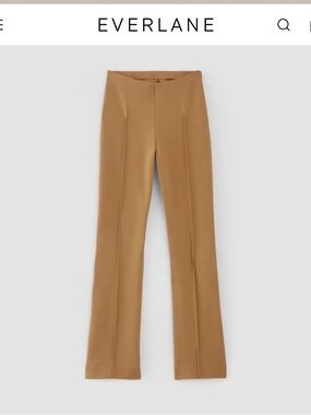 Everlane Camel High-Rise Boot Cut Pants